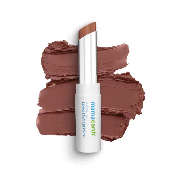 mamaearth soft matte long stay lipstick mocha brown