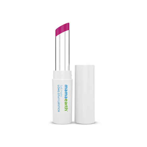 mamaearth soft matte long stay lipstick mulberry pink