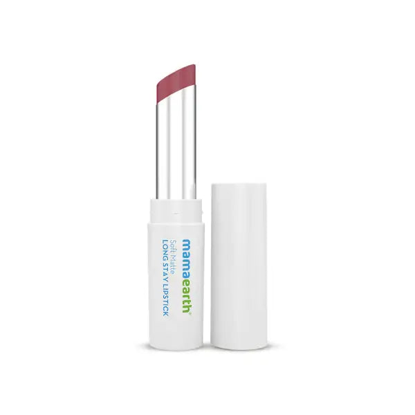 mamaearth soft matte long stay lipstick petal pink