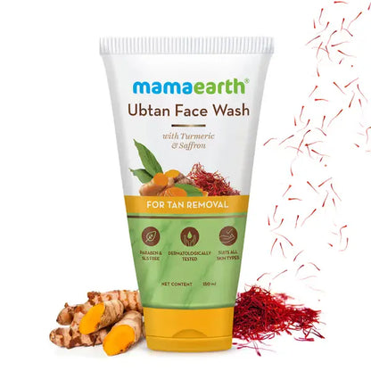 mamaearth ubtan face wash with turmeric and saffron