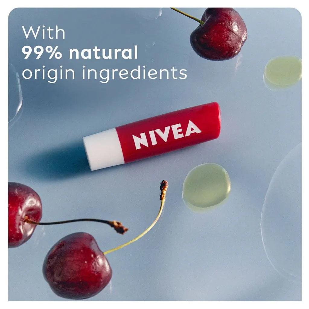 nivea cherry shine lip balm