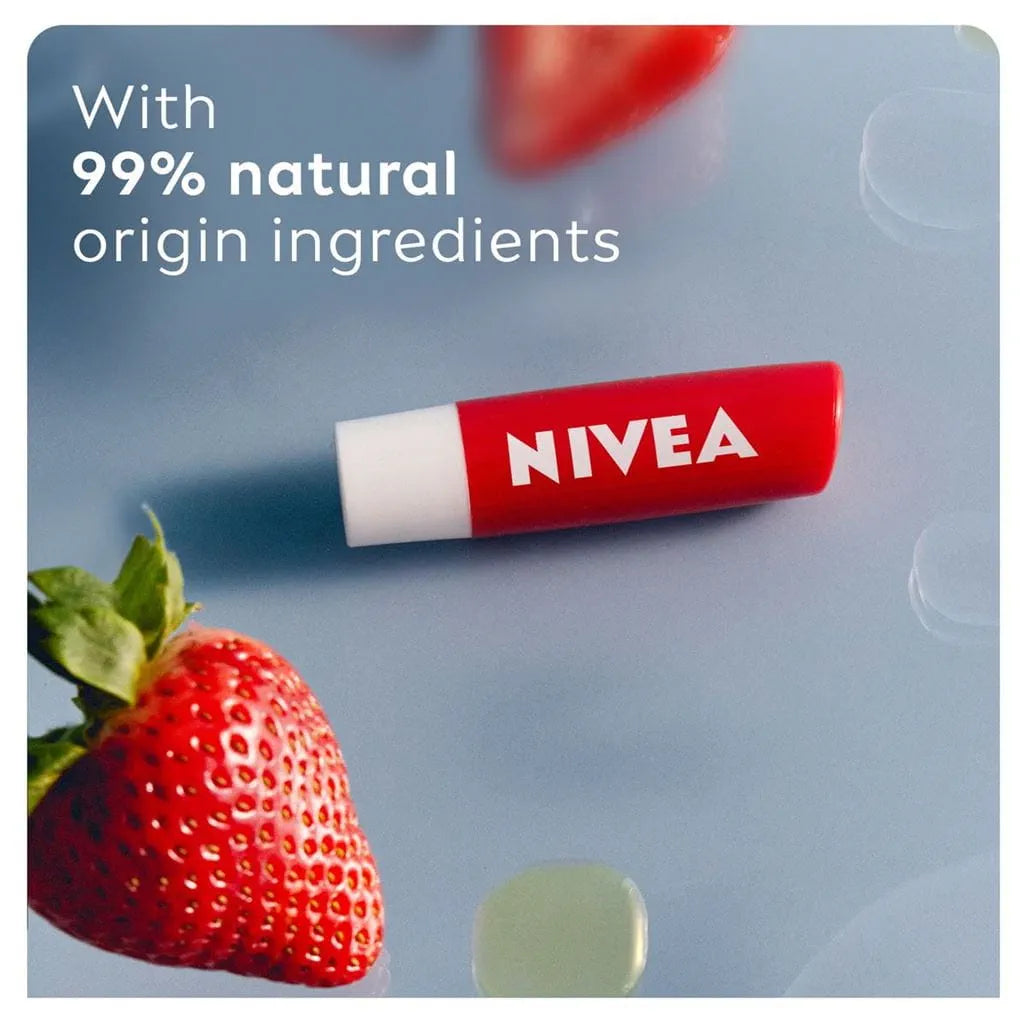 nivea strawberry shine lip balm