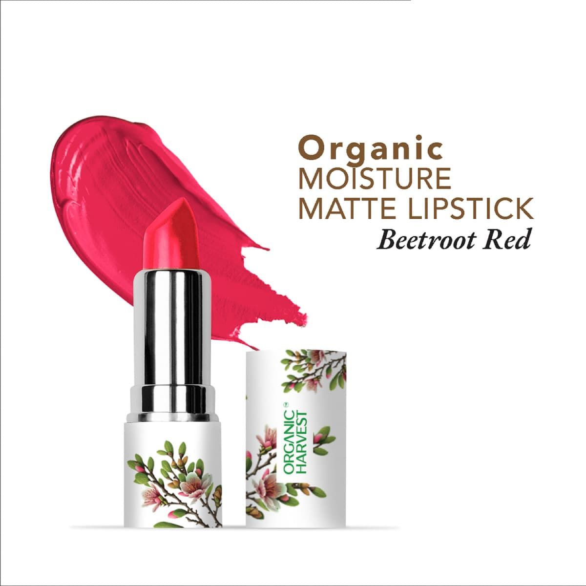 organic harvest organic moisture matte lipstick nepal beetroot red