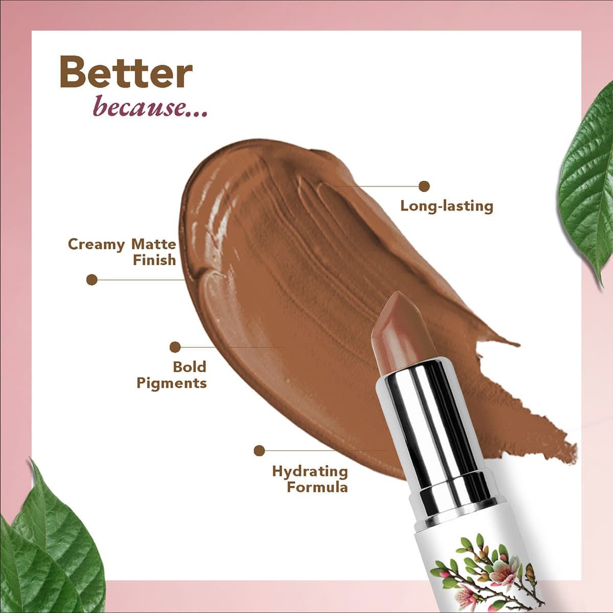 organic harvest organic moisture matte lipstick nepal brown sugar