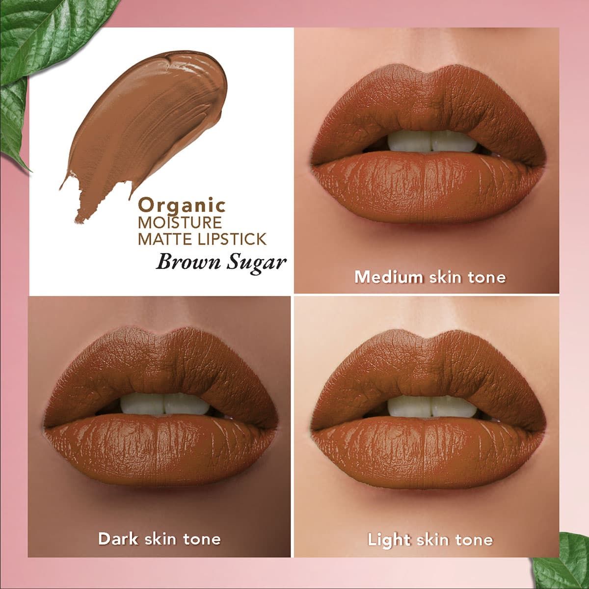 organic harvest organic moisture matte lipstick nepal brown sugar