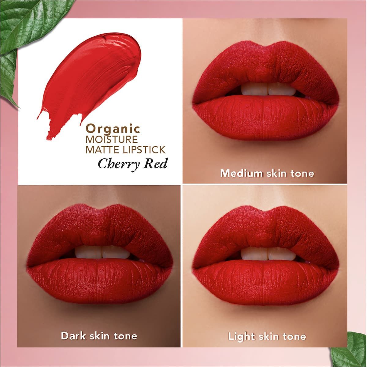 organic harvest organic moisture matte lipstick nepal cherry red