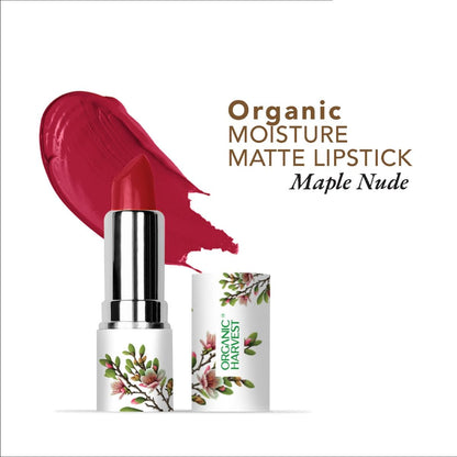 organic harvest organic moisture matte lipstick nepal maple nude