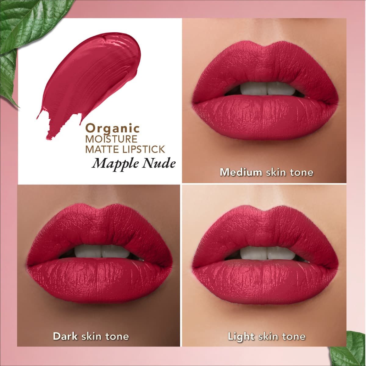 organic harvest organic moisture matte lipstick nepal maple nude