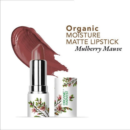 organic harvest organic moisture matte lipstick nepal mulberry mauve