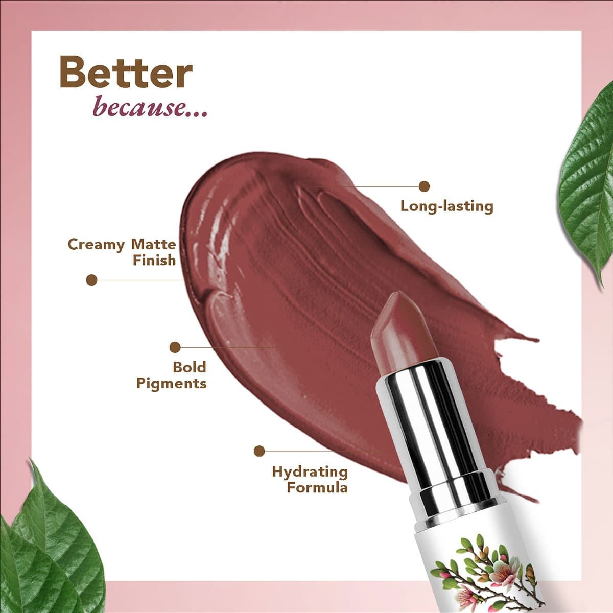 organic harvest organic moisture matte lipstick nepal mulberry mauve