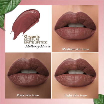 organic harvest organic moisture matte lipstick nepal mulberry mauve