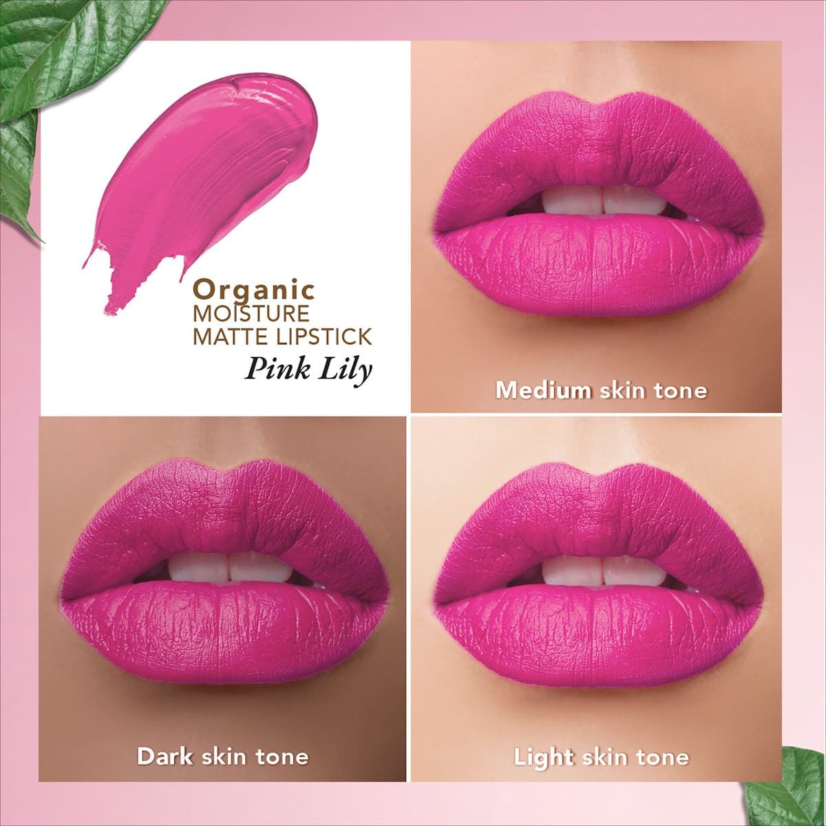 organic harvest organic moisture matte lipstick nepal pink lily