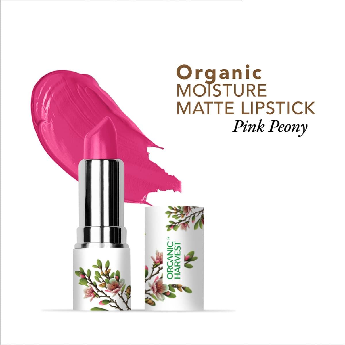 organic harvest organic moisture matte lipstick nepal pink peony