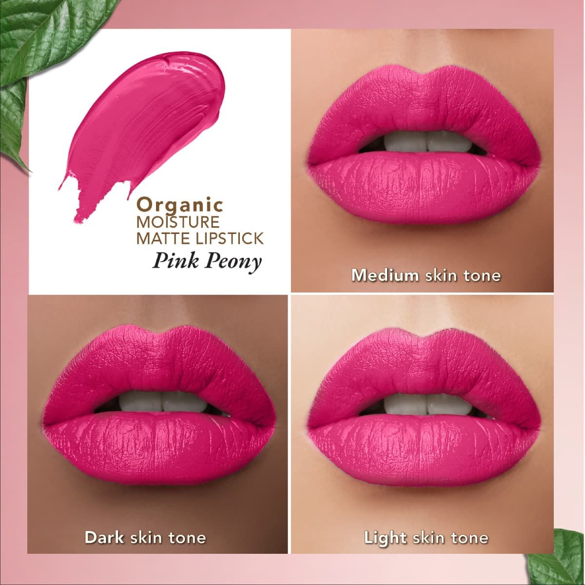 organic harvest organic moisture matte lipstick nepal pink peony