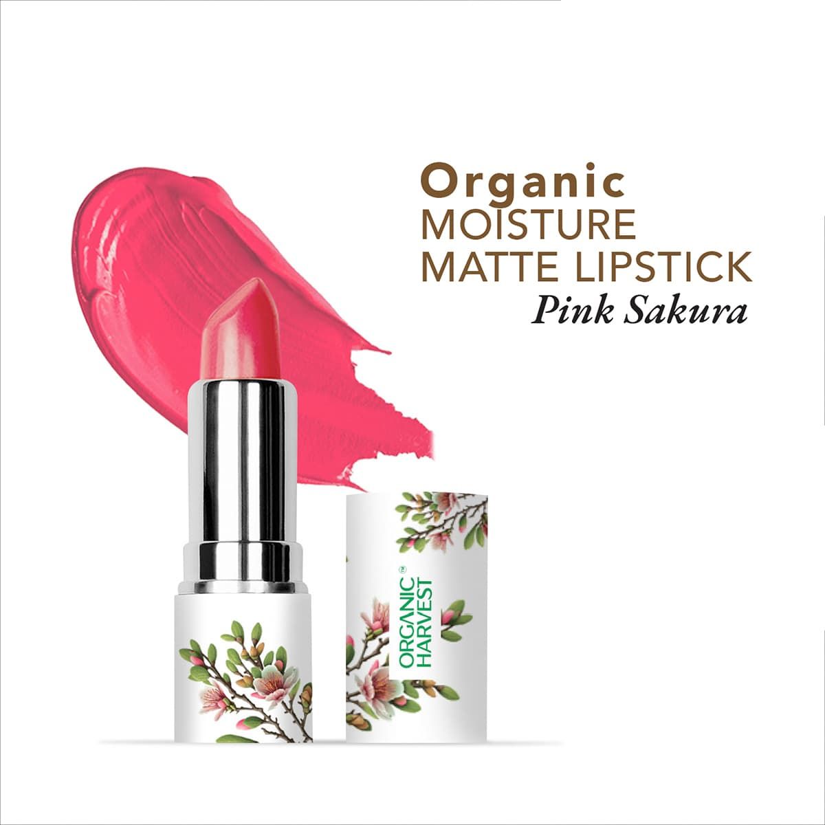 organic harvest organic moisture matte lipstick nepal pink sakura