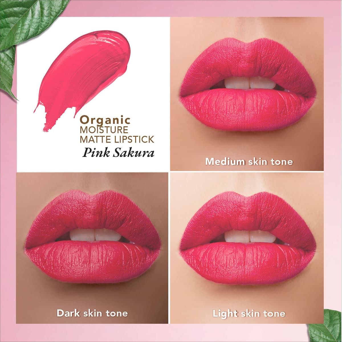 organic harvest organic moisture matte lipstick nepal pink sakura