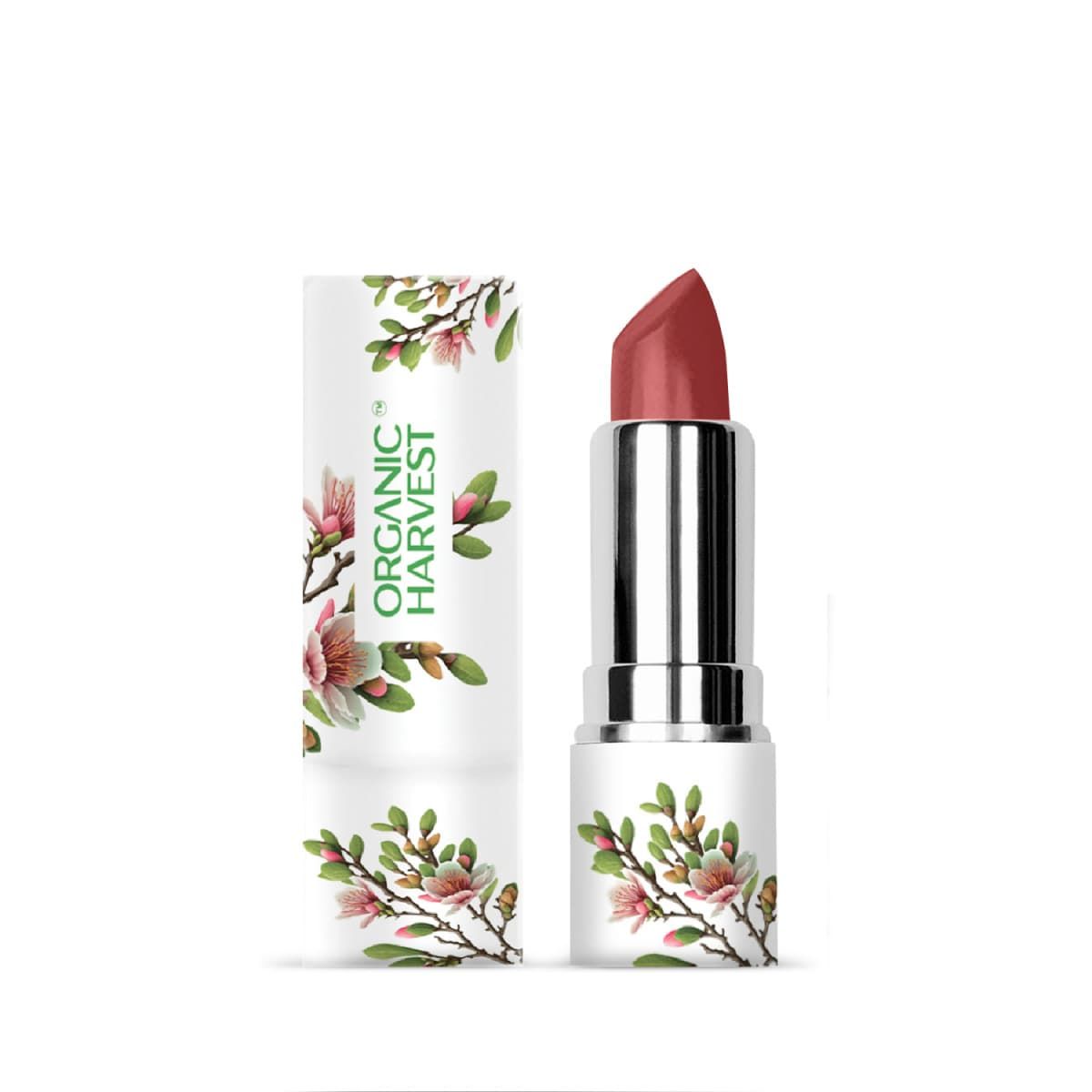 organic harvest organic moisture matte lipstick nepal rosewood brown