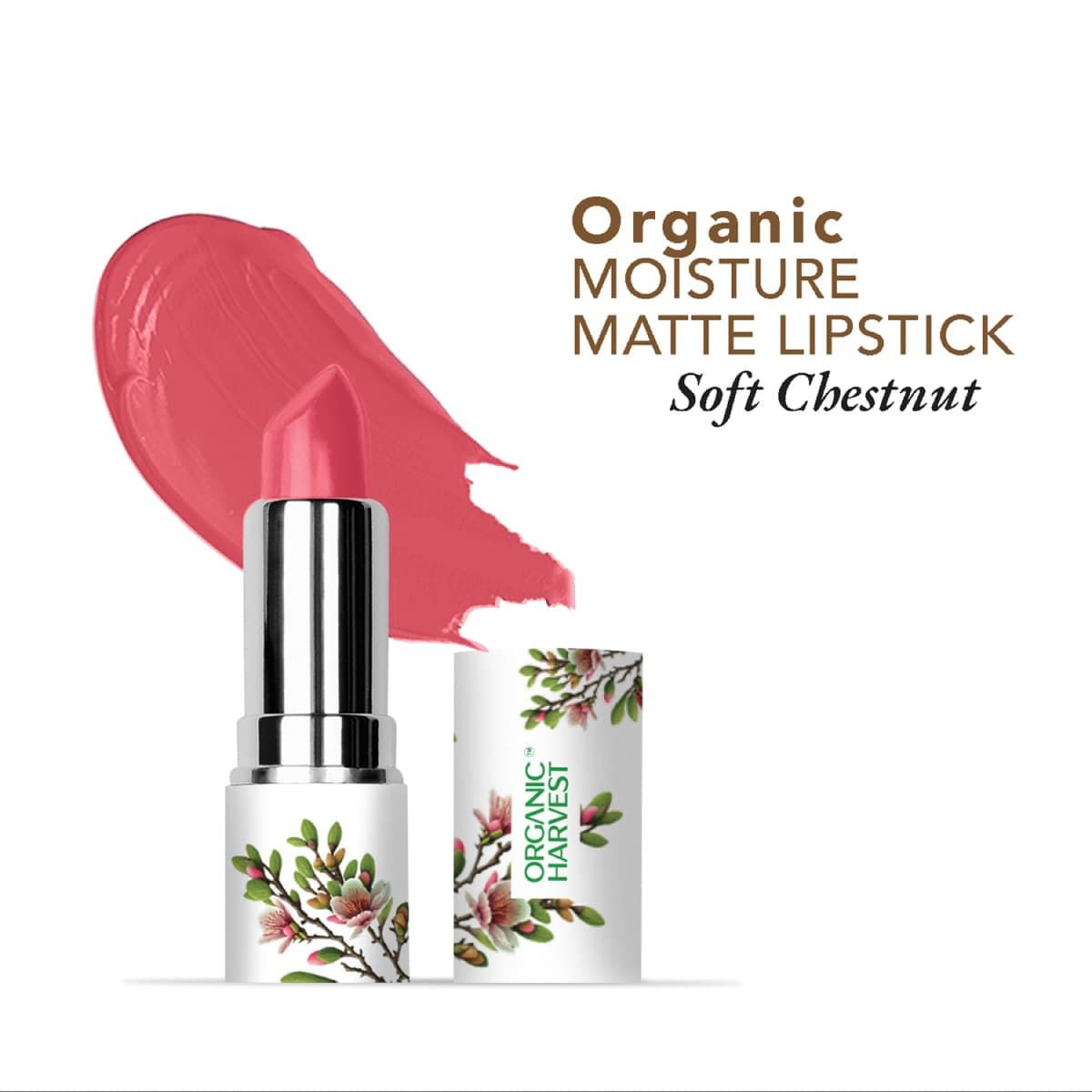 organic harvest organic moisture matte lipstick nepal soft chestnut