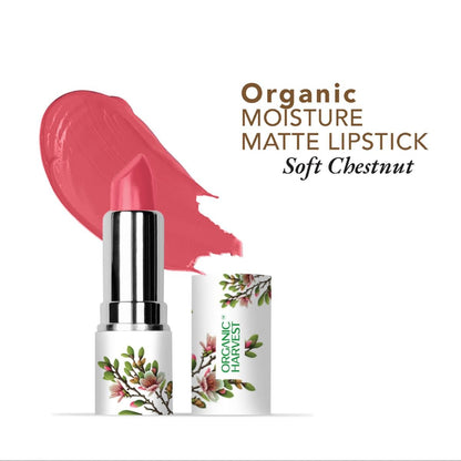 organic harvest organic moisture matte lipstick nepal soft chestnut