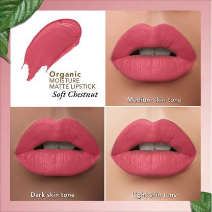 organic harvest organic moisture matte lipstick nepal soft chestnut