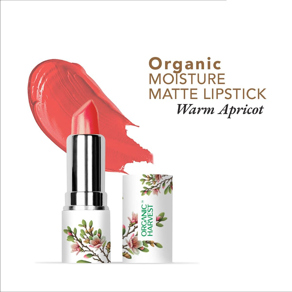 organic harvest organic moisture matte lipstick nepal warm apricot