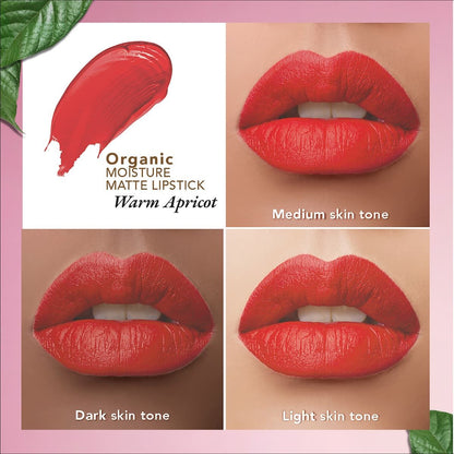 organic harvest organic moisture matte lipstick nepal warm apricot
