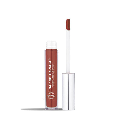 organic harvest organic velvet matte liquid lipstick nepal cinnamon