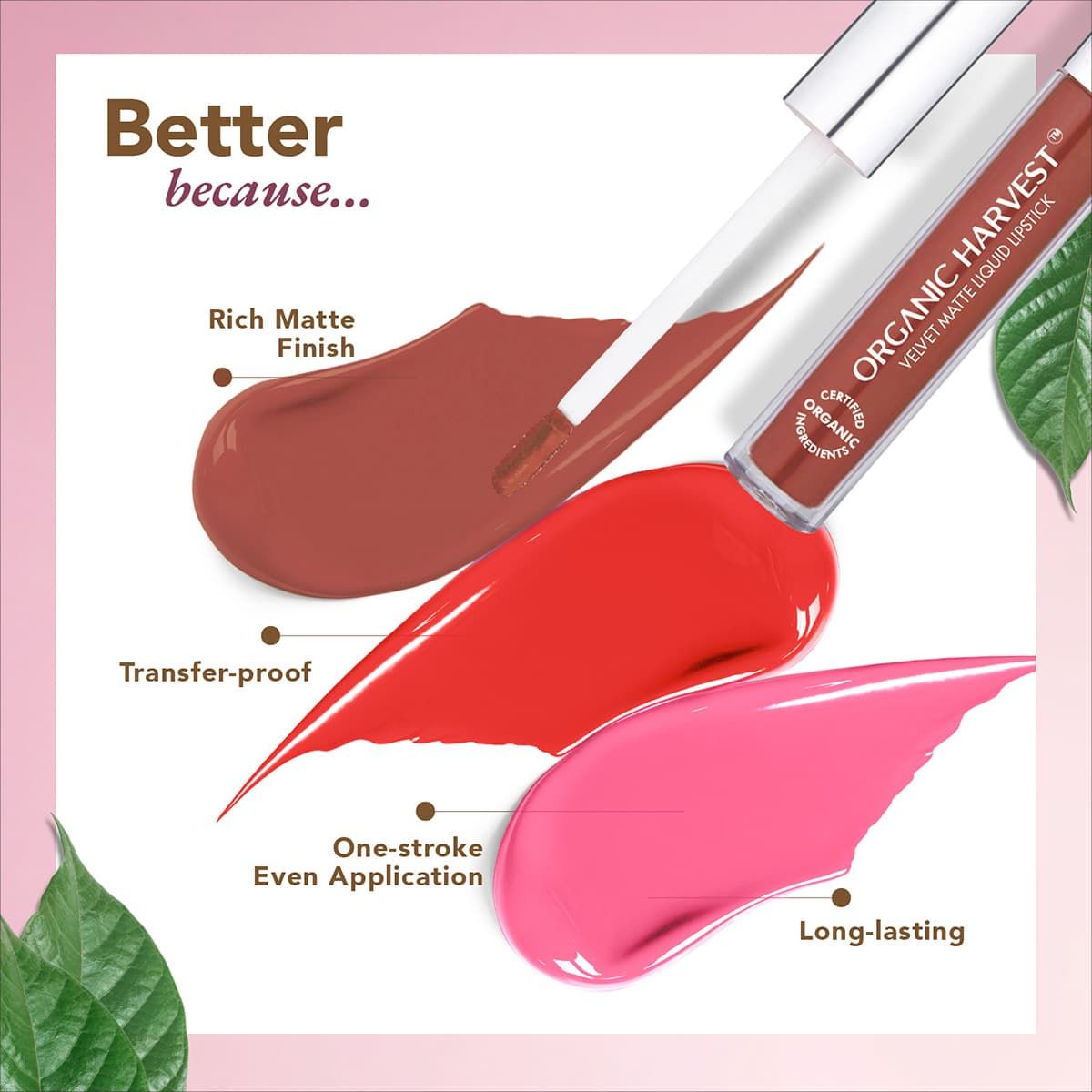 organic harvest organic velvet matte liquid lipstick nepal cinnamon