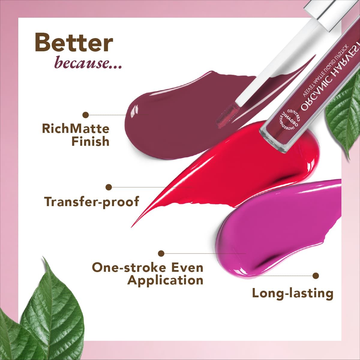 organic harvest organic velvet matte liquid lipstick nepal deep berry