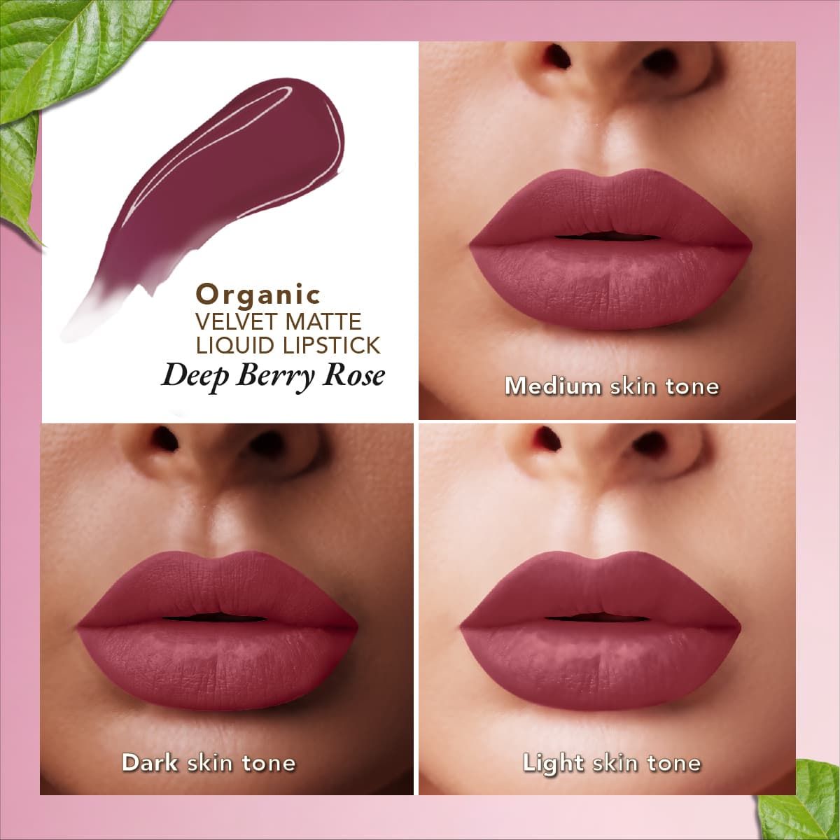 organic harvest organic velvet matte liquid lipstick nepal deep berry