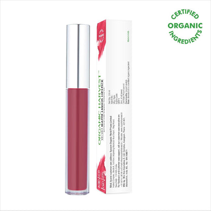 organic harvest organic velvet matte liquid lipstick nepal deep berry