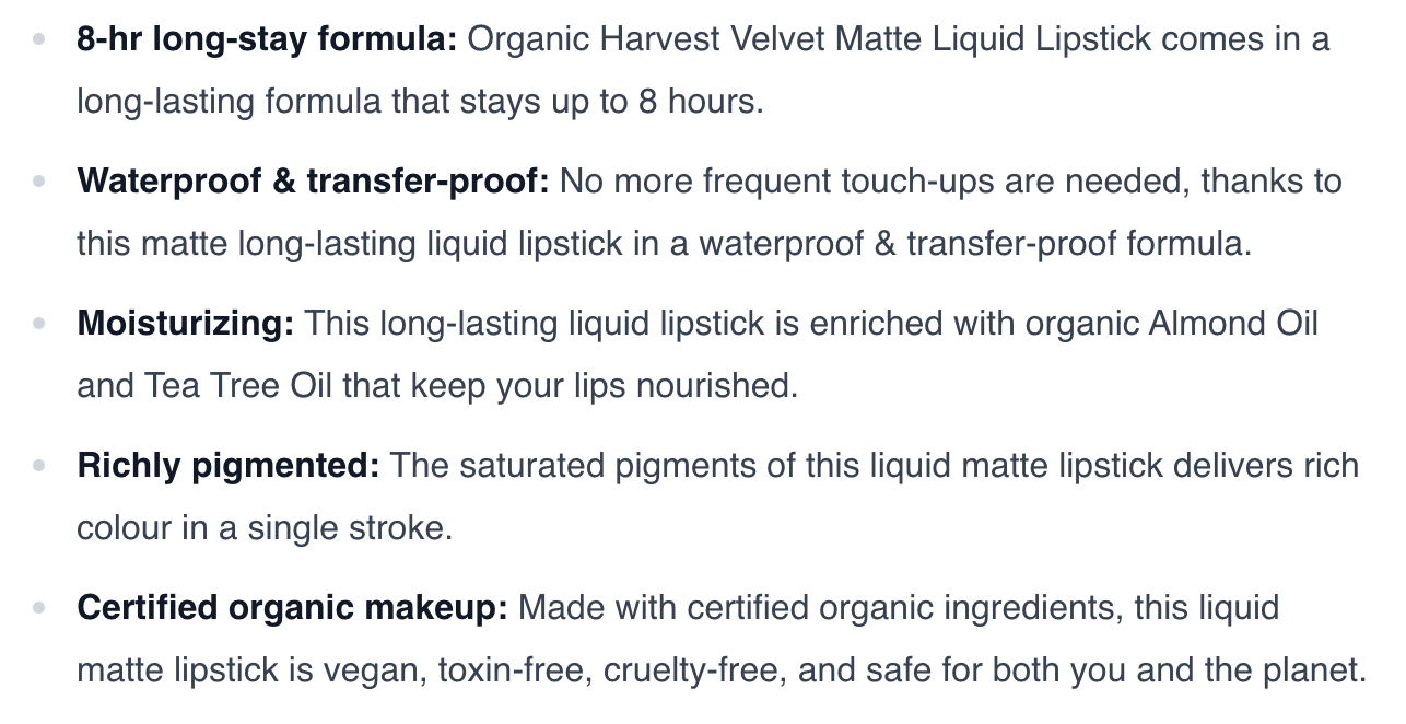 organic harvest organic velvet matte liquid lipstick nepal feature