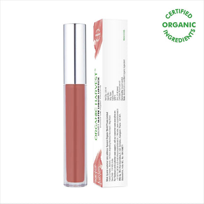 organic harvest organic velvet matte liquid lipstick nepal pink cherry