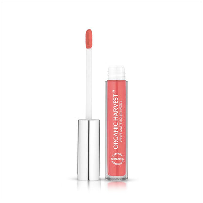 organic harvest organic velvet matte liquid lipstick nepal pink poppy