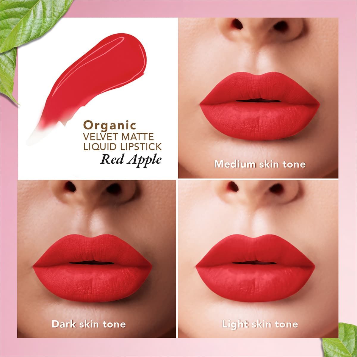 organic harvest organic velvet matte liquid lipstick nepal red apple