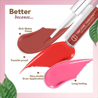 organic harvest organic velvet matte liquid lipstick nepal rich cocoa