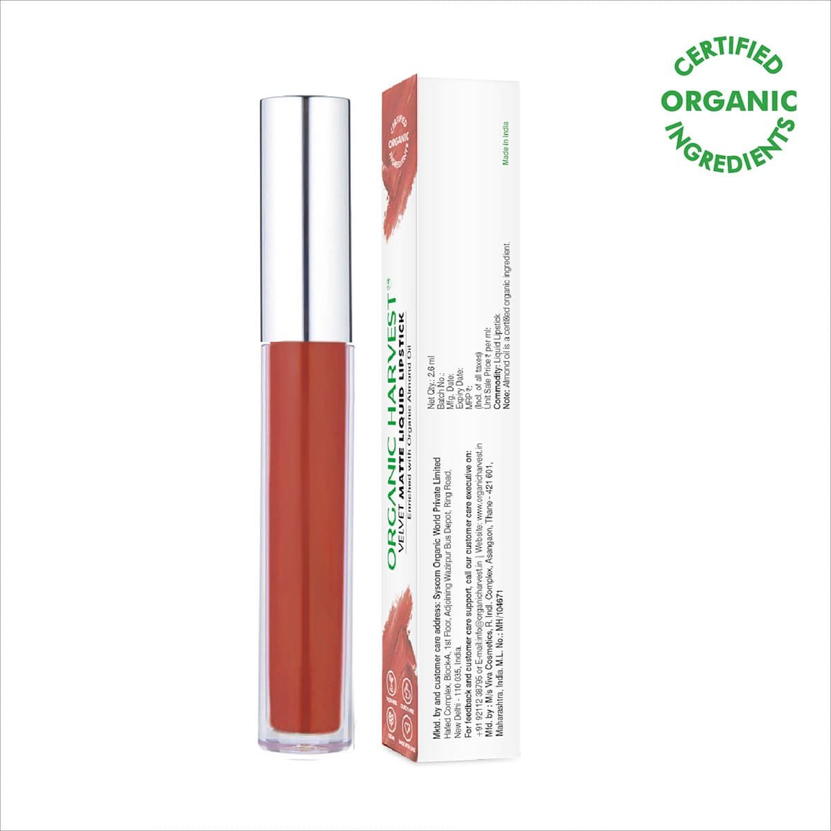 organic harvest organic velvet matte liquid lipstick nepal rich cocoa