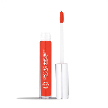 organic harvest organic velvet matte liquid lipstick nepal tomato red