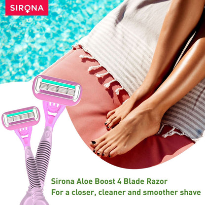 Sirona Aloe Boost 4 Blade Reusable Razor