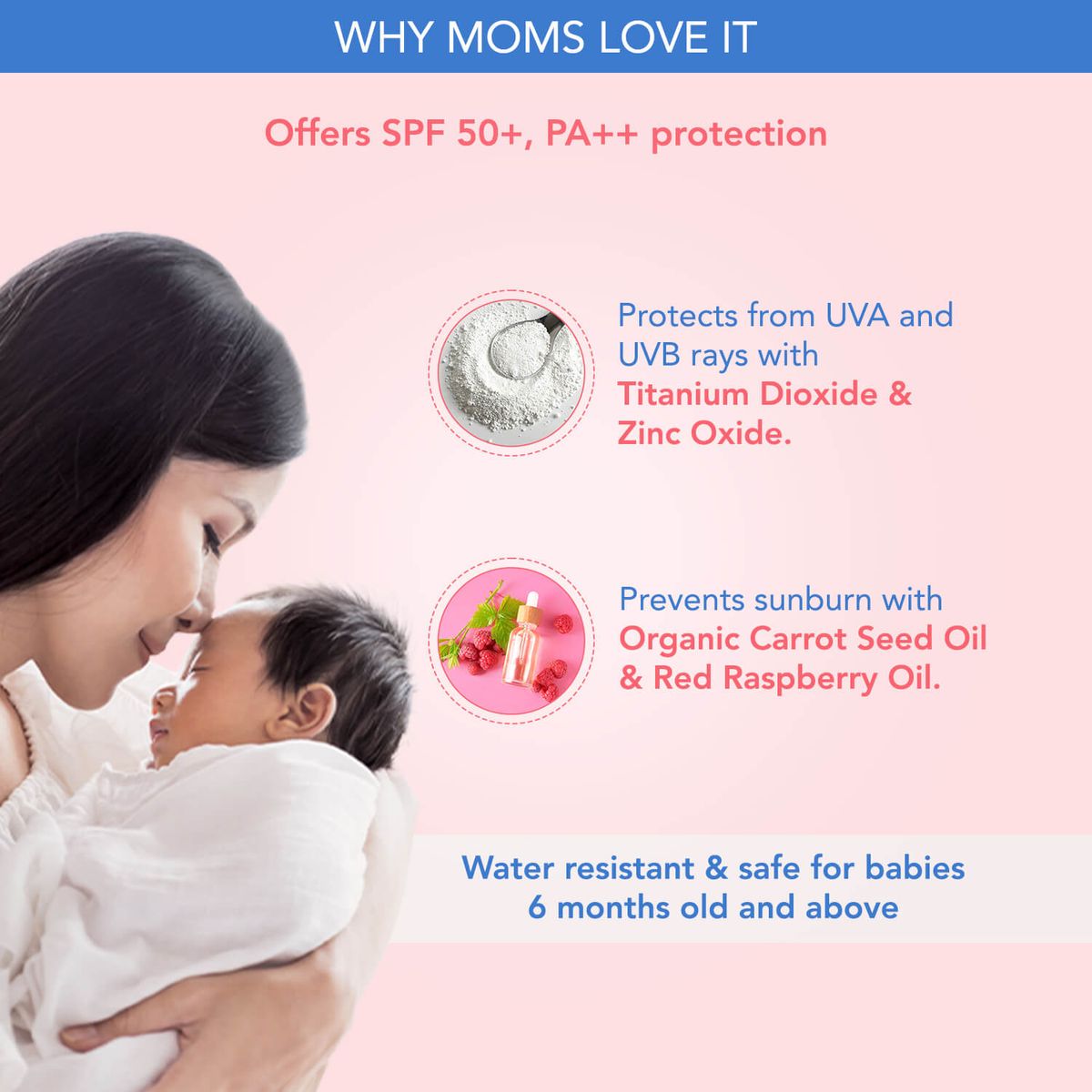 The Moms Co. Natural Baby Sunscreen with SPF 50+