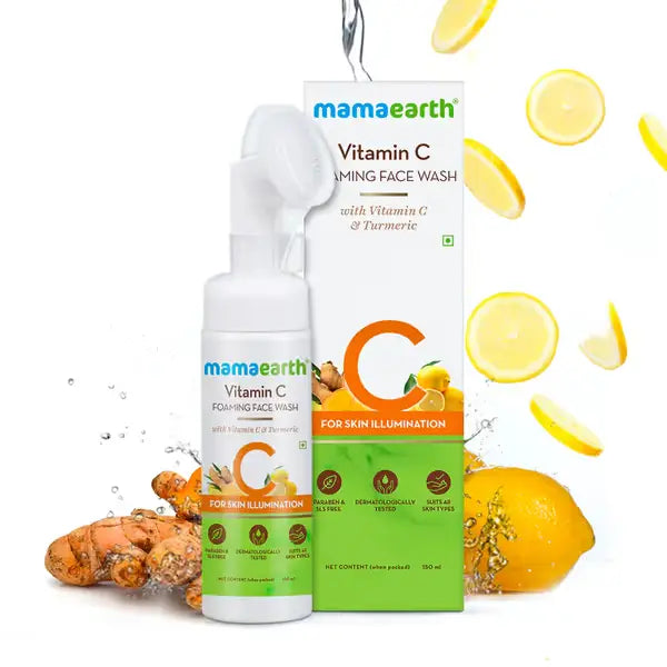 mamaearth vitamin c foaming face wash