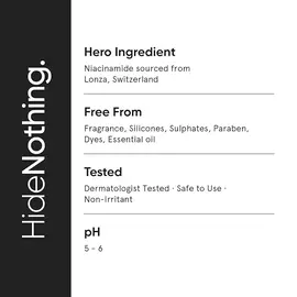 Minimalist Niacinamide 5% Body Lotion Ingredients Label
